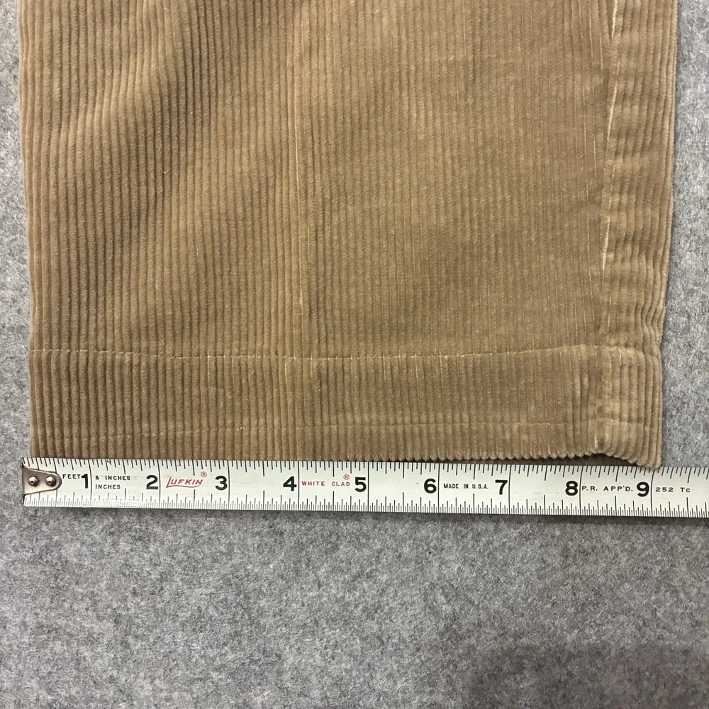 Vintage Polo Ralph Lauren Andrew Pant Mens 36x32 Tan Corduroy Pleated Trousers
